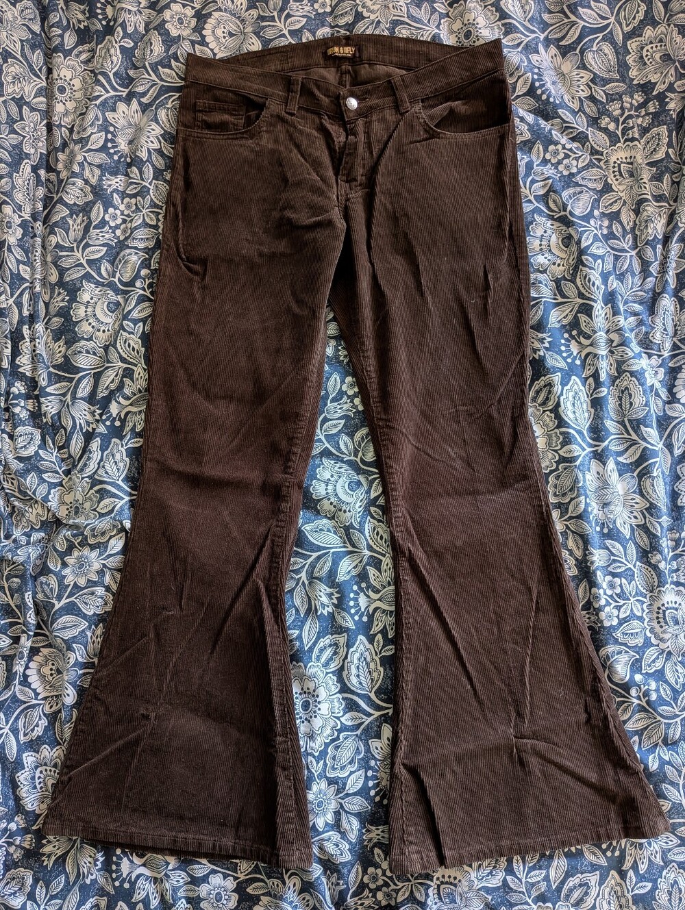 Run & Fly Chocolate Brown 60's/70's Style Corduroy Bell Flares ✌️🤘